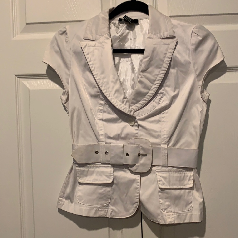 Belted Satin Top